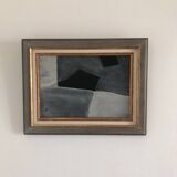 Vintage frame with braid revisited into a modern and textured painting