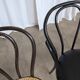 Set of 4 Mix&Match Thonet Style Dining Chairs / Black Bentwood Cane Chairs