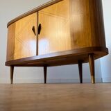 Meuble bar vintage à plateau tournant – l’esprit cocktail des années 50