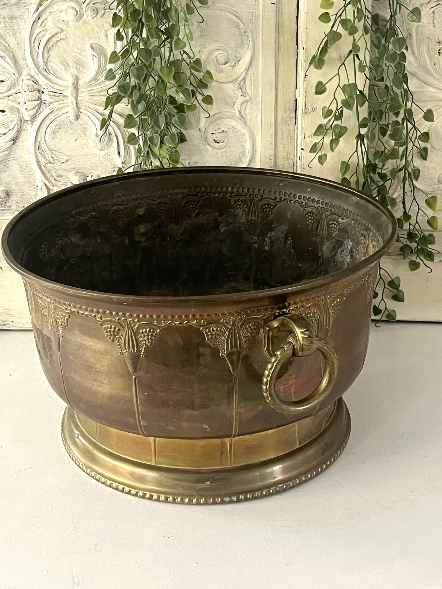 Ice Bucket, French Brass & Copper Champagne Vasque