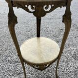 Marble and brass side table 1950/60