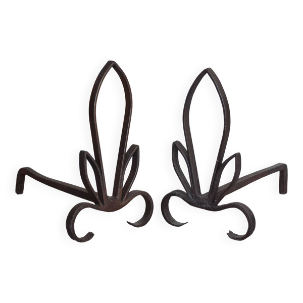 Paire de chenets vintage