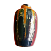 Savoyard pottery vase, signed and numbered