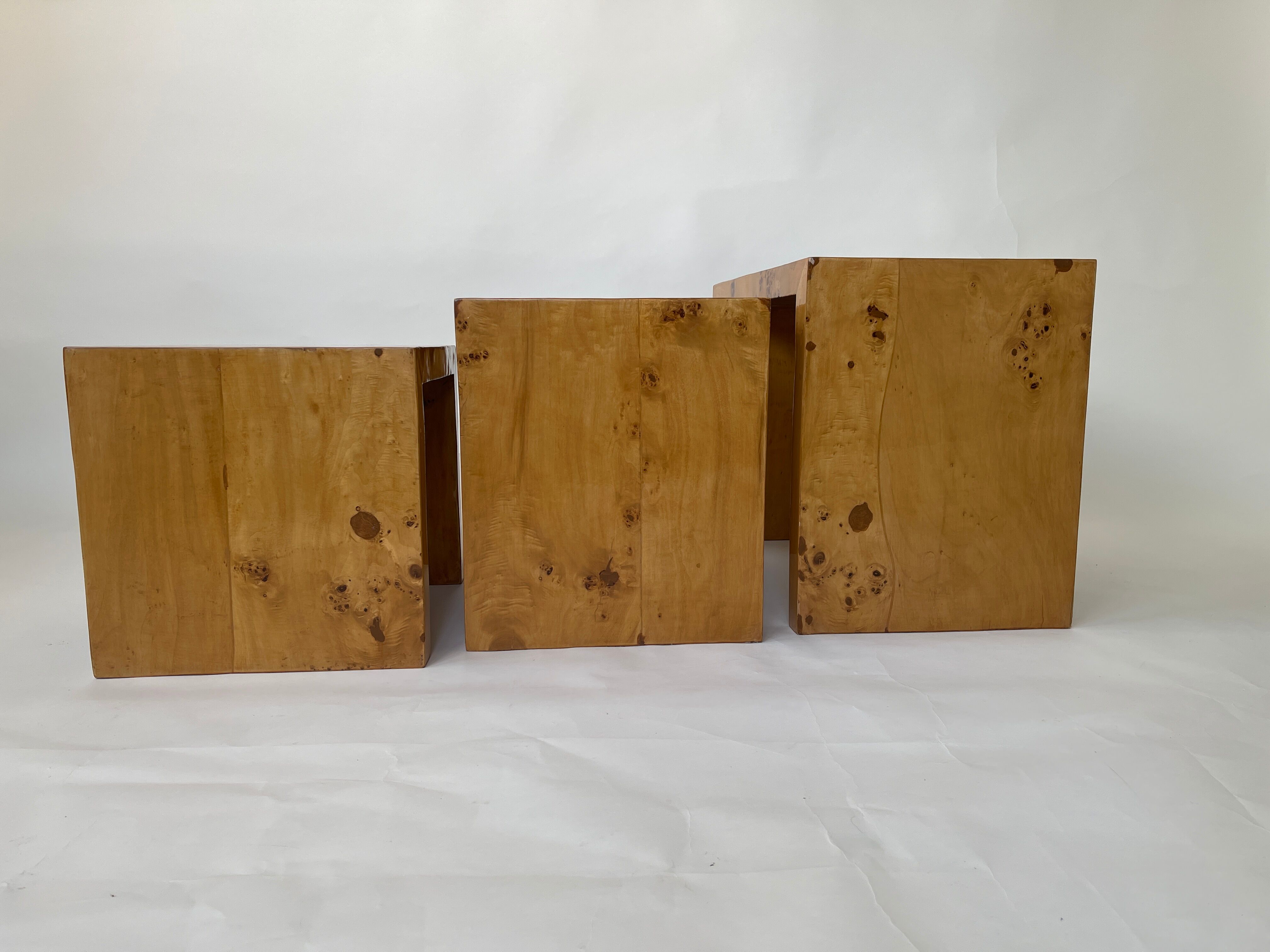 1970s burl nest tables