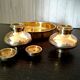 Set 3 pieces salt shaker pepper salting gilded copper