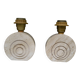 Paire de lampes en travertin années 70