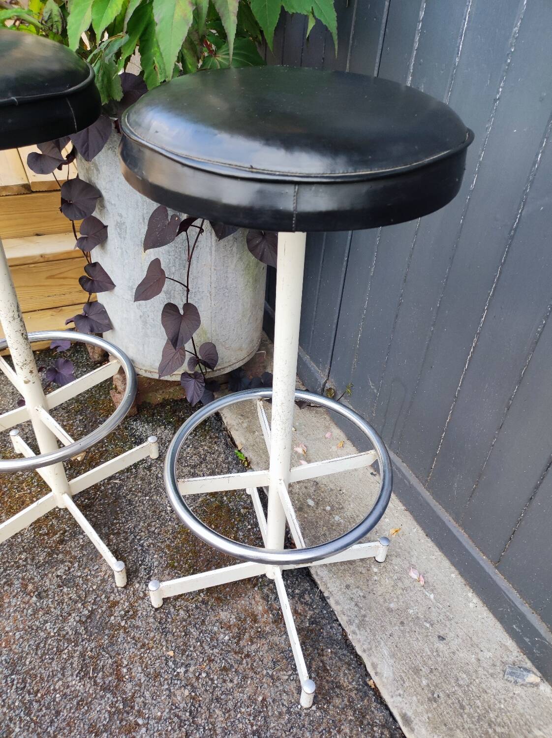 Two beautiful vintage bar stools