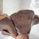 Pair of wooden flower wall lights from the 1970s.