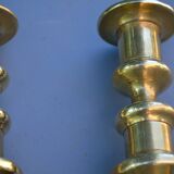Two modern brass candlesticks