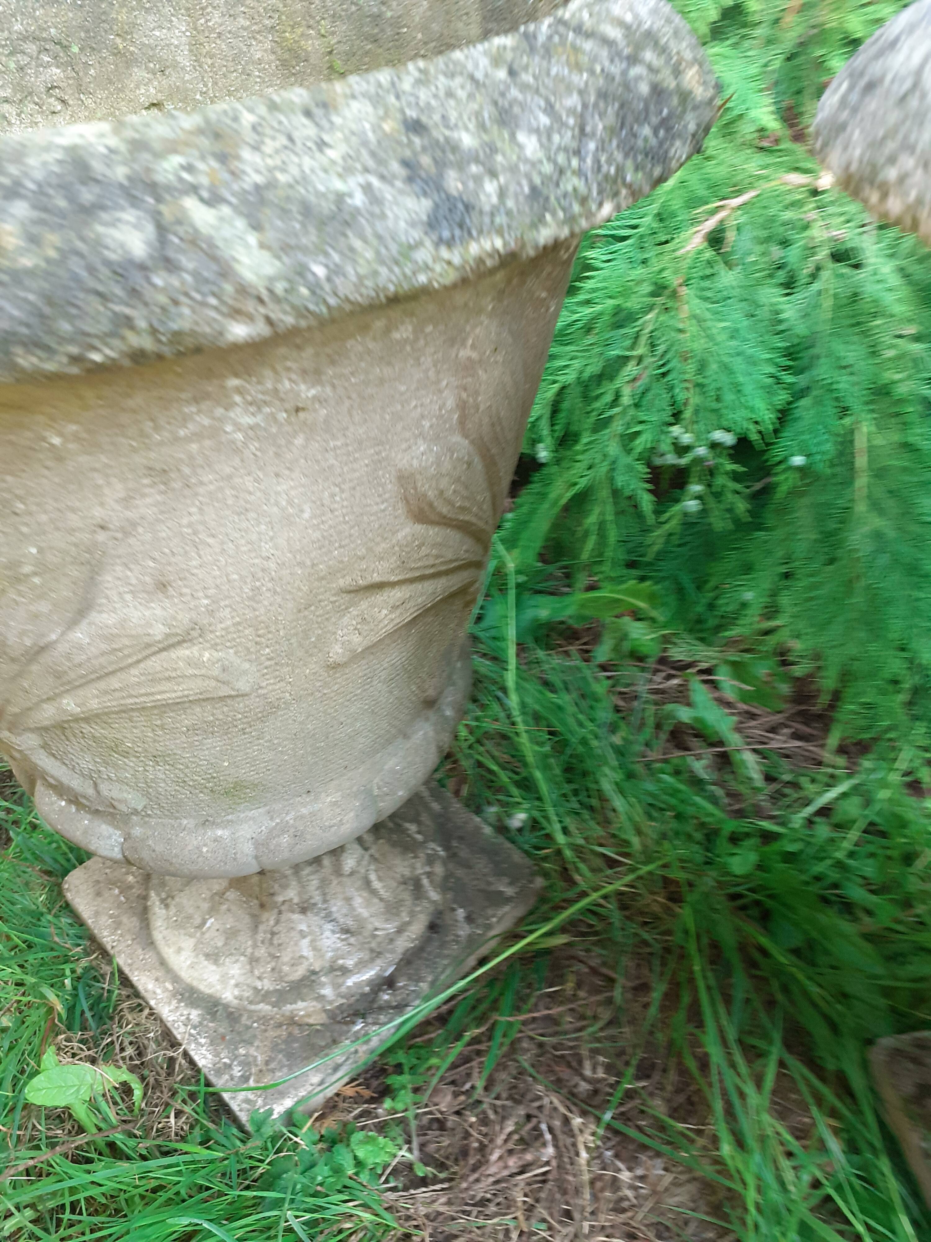 Pair of stone planter medicis