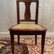 Set of 6 Louis Philippe chairs in cherry wood and cane