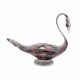 Mid-century Murano glass multicolored swan