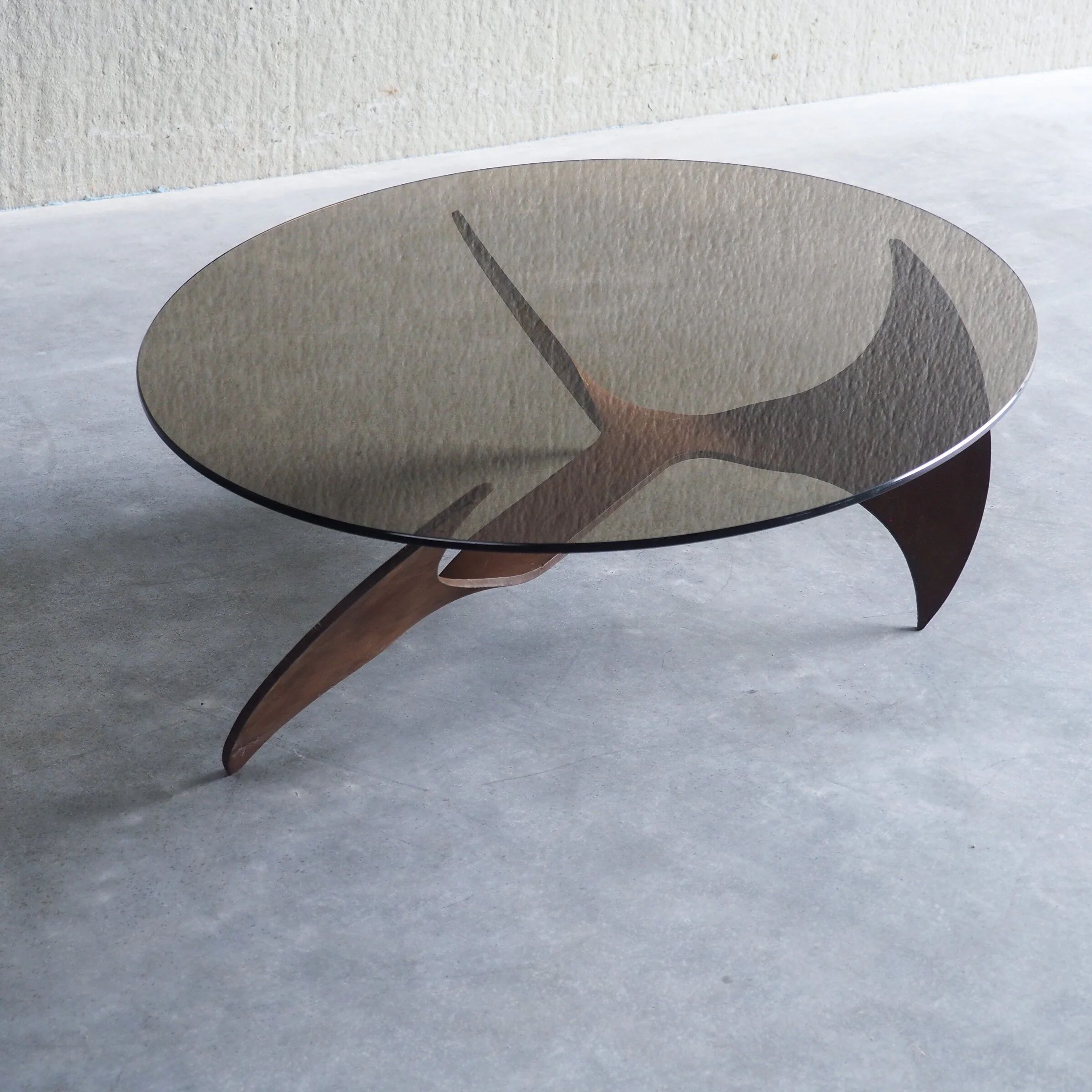 Propeller oval coffee table by Knut Hesterberg for Ronald Schmitt