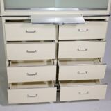 Armoire métallique, placard, armoire médicale, Baisch, vintage années 1960, tiroirs