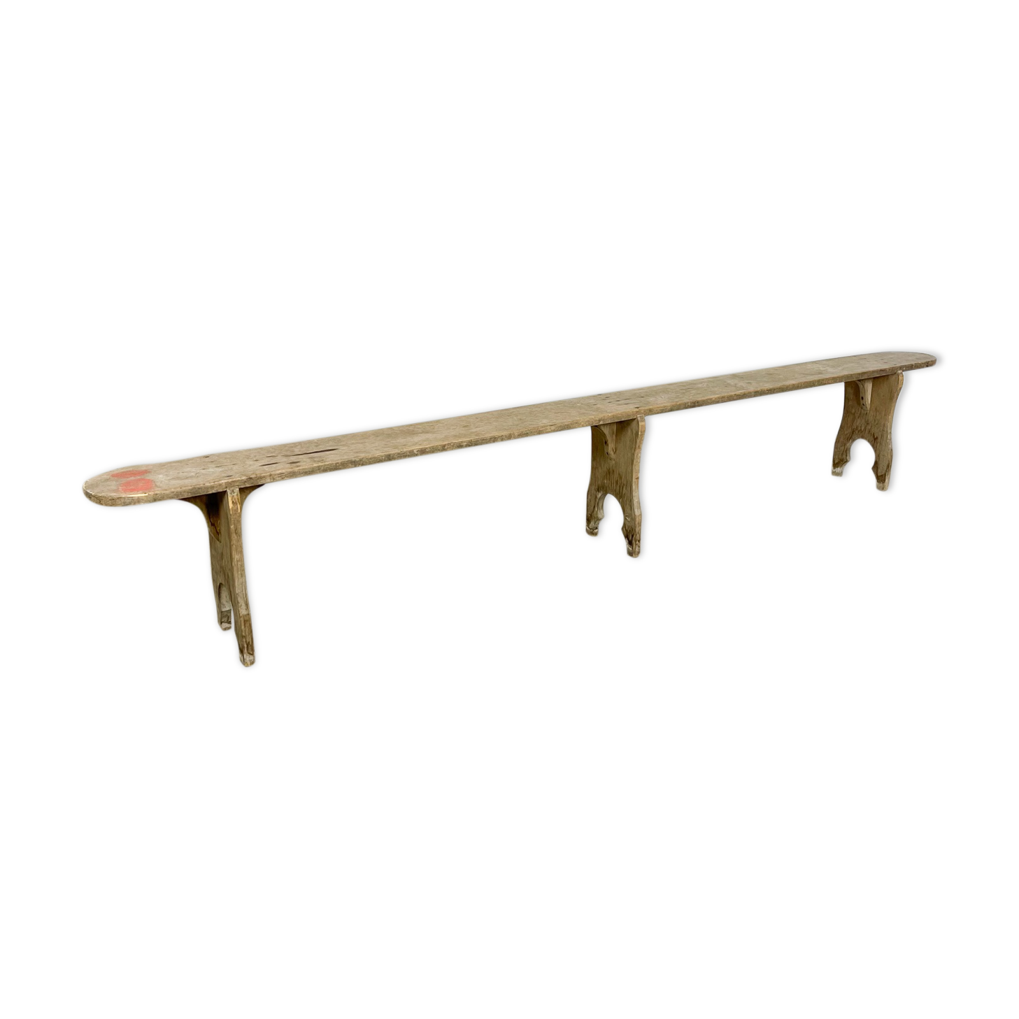 Antique elm wooden bench
