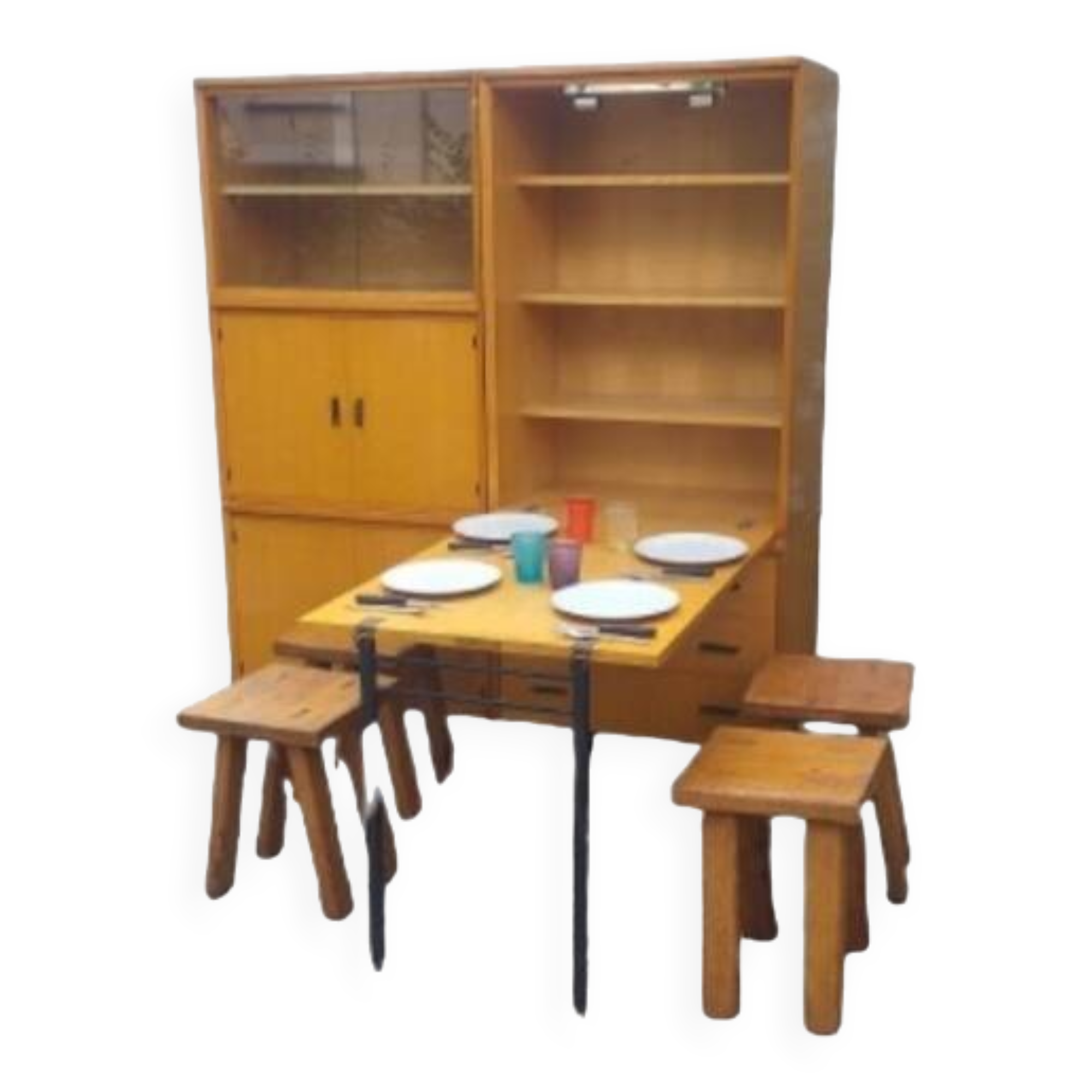 Living room storage furniture dining room table