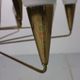 Italian mid-century modern brass and opaline glass chandelier, 1960