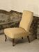 Pale yellow Napoleon III armchair
