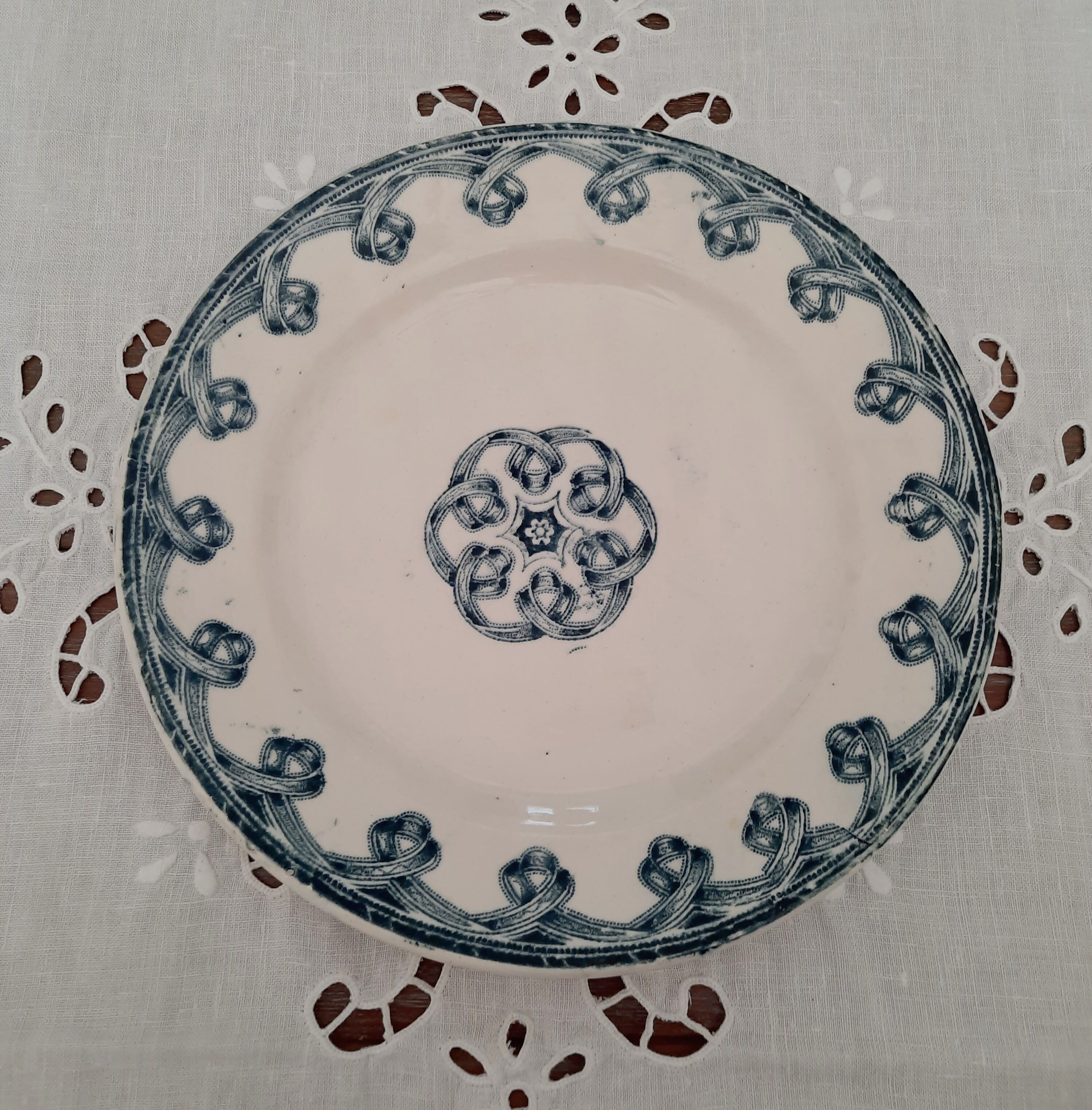 Old plates mismatched iron earth