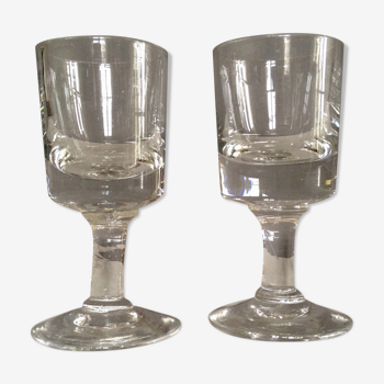 Pair of old digestive glasses