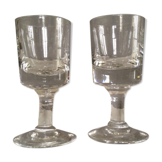 Pair of old digestive glasses