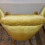 Danish wingback chair years 50-60 green armchair