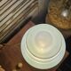 Opalescent ceiling light from the 1930s-40s converted into a table lamp.