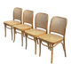 Vintage set of 4 Prague or 811 chairs, FMG Poland, Thonet Josef Hoffmann Design