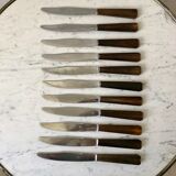 Set of 11 wooden tooth knives made of 50s