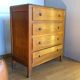 Chest of drawers 1950 foot compass light oak