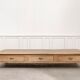 Exceptional oak coffee table, antique draper's table from the 19th century.