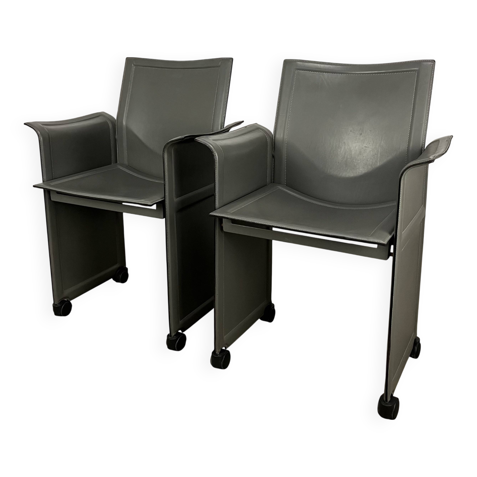 Paire de chaises Korium par Tito Agnoli pour Matteo Grassi