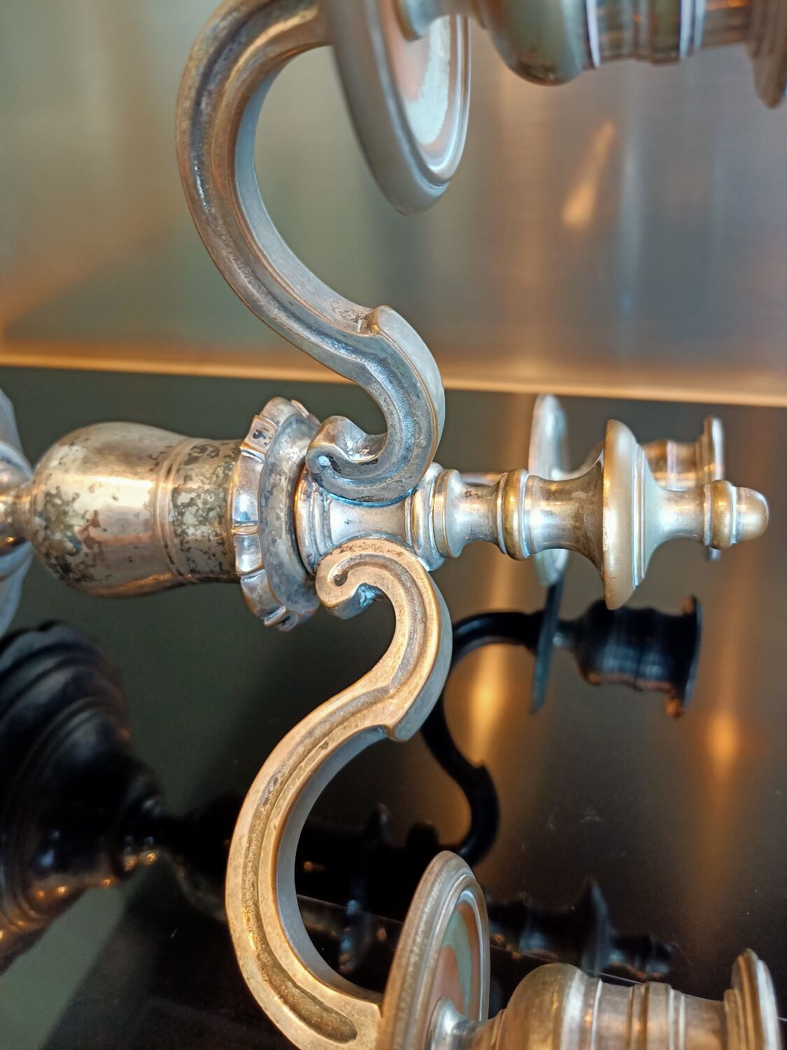 Candlestick candlestick 3 fires silver