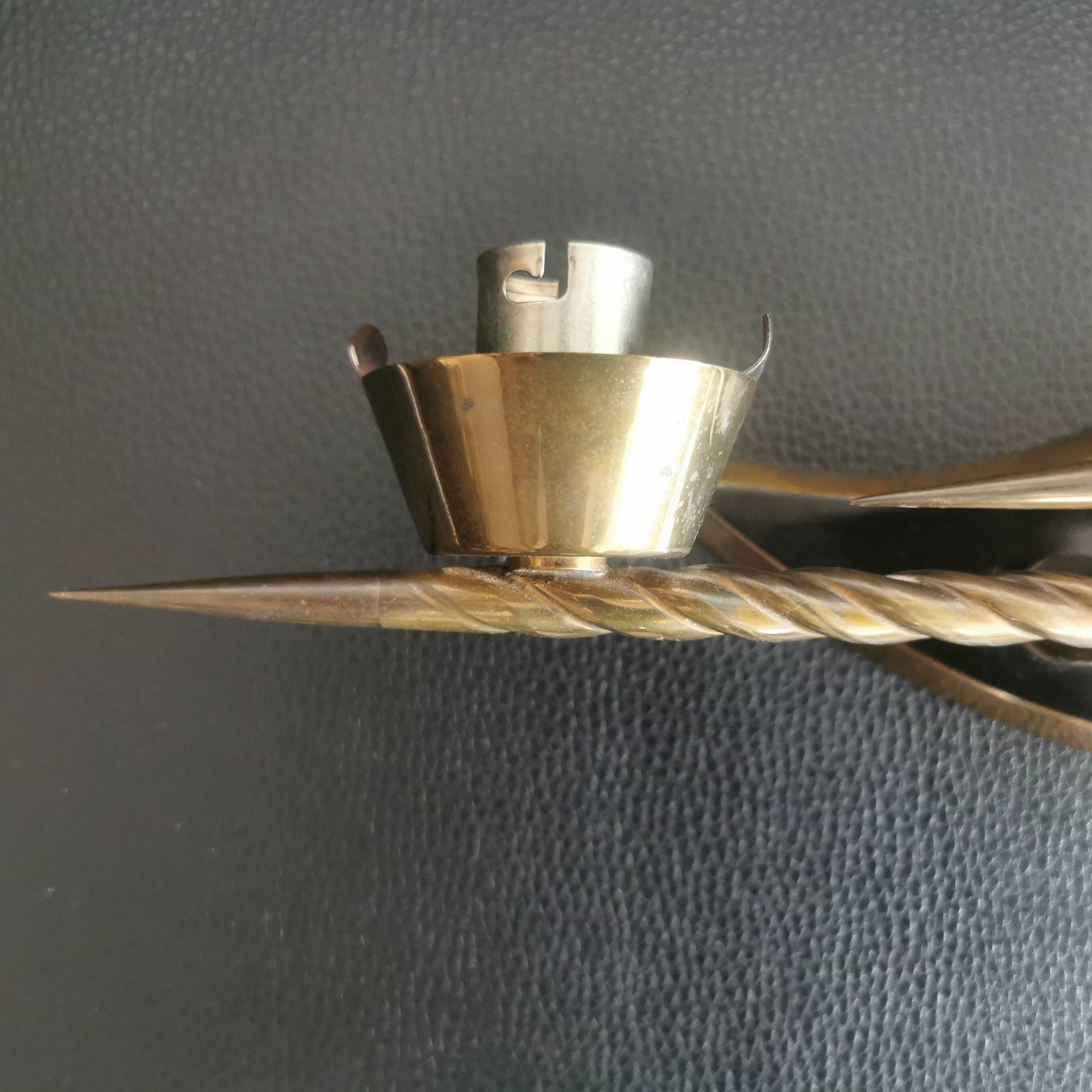 1 double lighting wall lamp in brass and black and gold glass