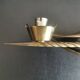 1 double lighting wall lamp in brass and black and gold glass