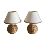 Pair of bedside lamps