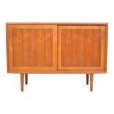 Buffet par Poul Hundevad, années 1960, en teck, cabinet danois, scandinave.