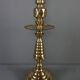 Old yellow copper neck candle holder