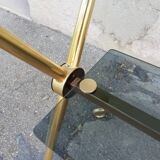 Dessert years 60 gold metal and glass