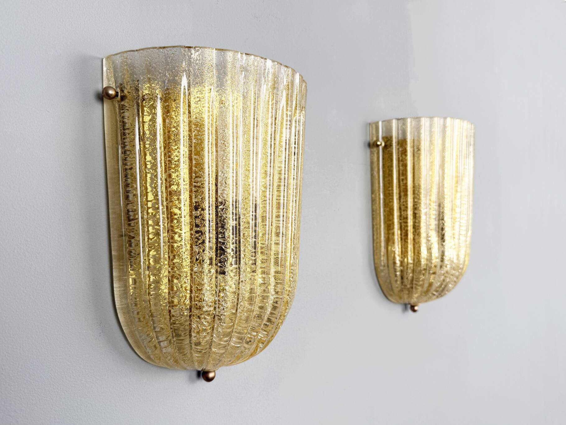 Pair of sconces, Murano glass, by Barovier & Toso, Italy, 1970s