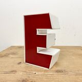 Vintage red facade letter e , 1970s