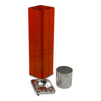 Cendrier sur pied design Giulia Veronesi Ecolight orange Italie années 70