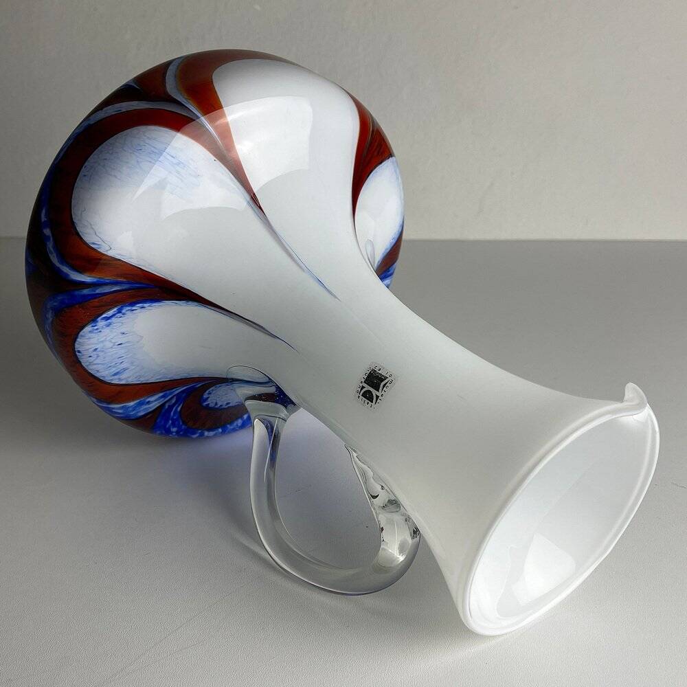 Hand-cut Murano glass pitcher by Carlo Moretti, Italy, 1970s.