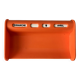Dater empty pocket in orange plastic seventies 70s