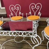 Wrought iron garden furniture