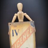 License IV enamelled plate