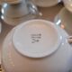 8 porcelain cups from Limoges – gold trim – 1950s