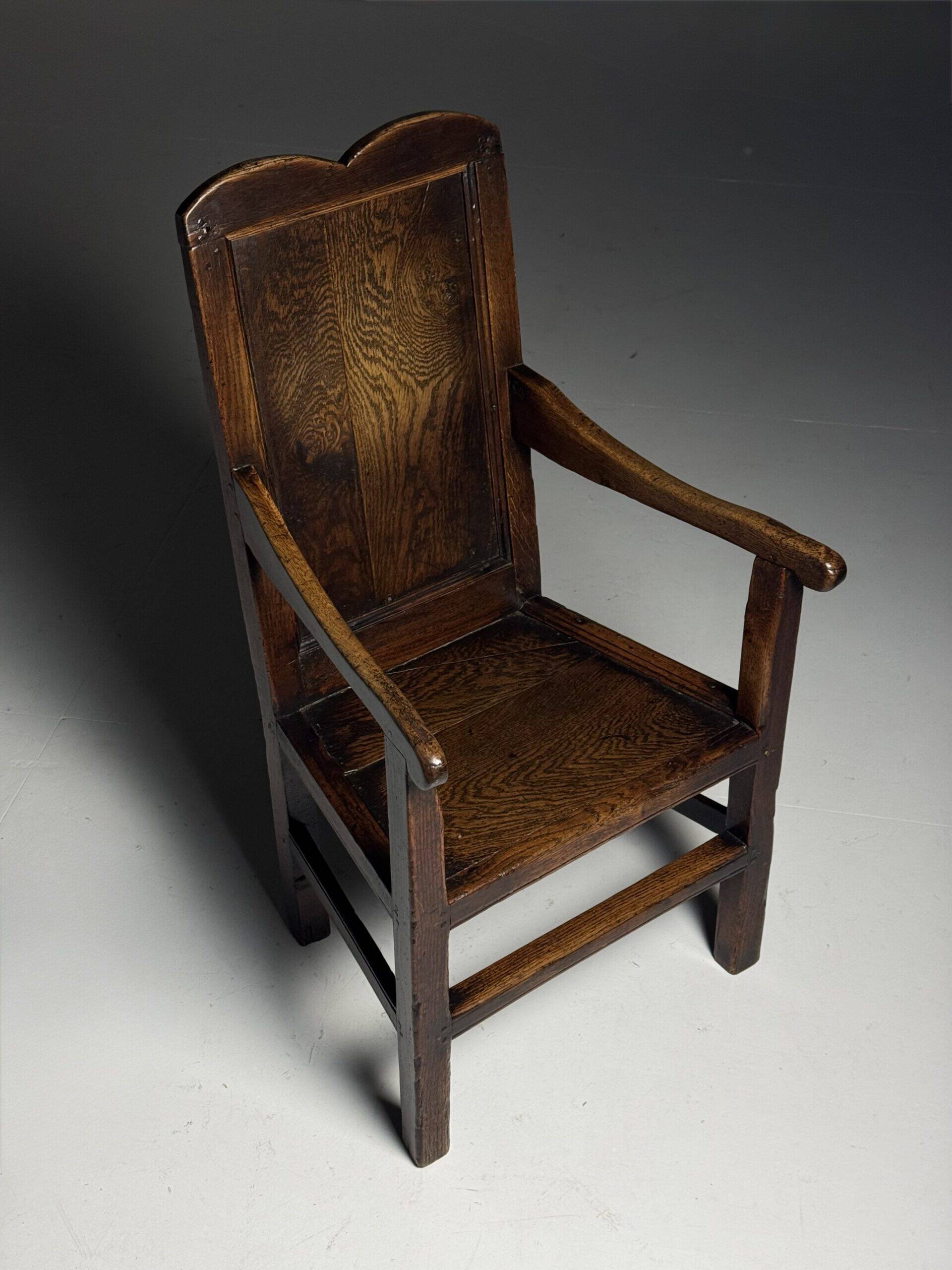 Chaise anglaise en chêne, 1650-1670