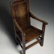 Chaise anglaise en chêne, 1650-1670