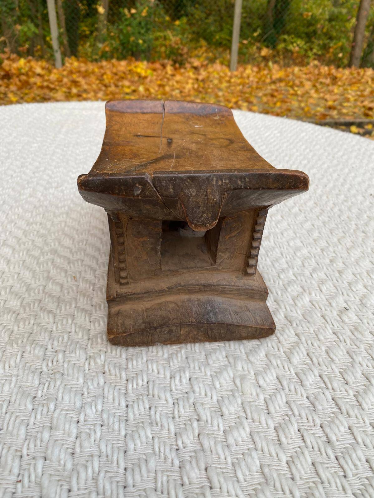 Ashanti stool, West African, carved from solid wood